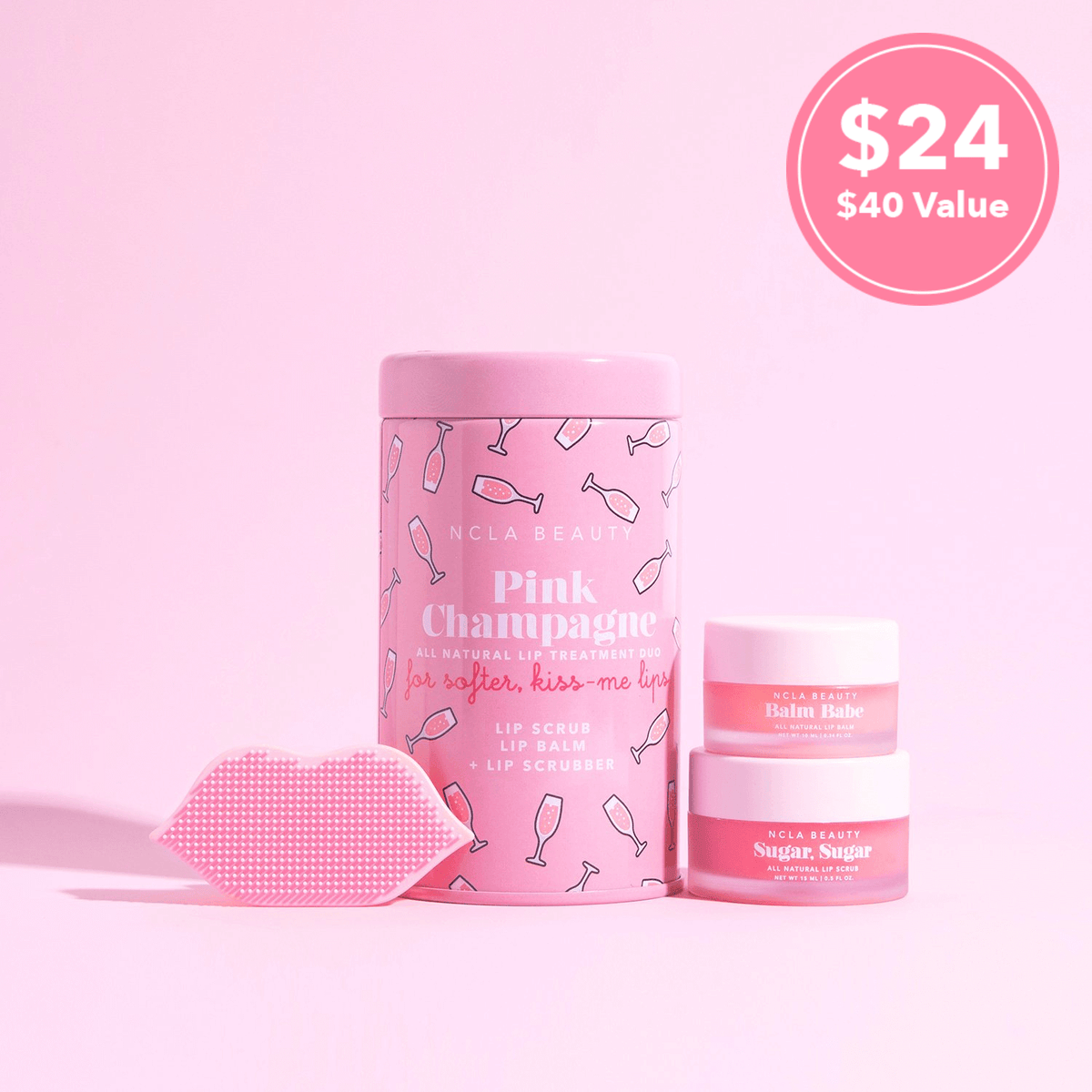 NCLA Beauty Lip Care Duo + Lip Scrubber The Gilded Girl Beauty Emporium