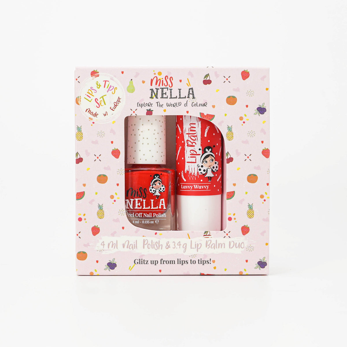 Miss Nella Duo Set (Nail polish + XL Lip balm) The Gilded Girl