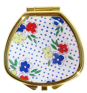 Andrea Garland - Polka Dots and Flowers, Lip Balm Compact