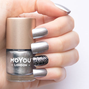 MoYou London - Stamping Nail Lacquer Silver Dust Metallic