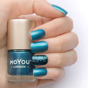 MoYou London - Stamping Nail Lacquer Peacock Blue