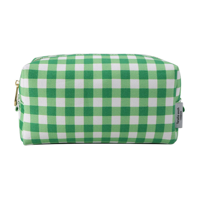 Fenella Smith London - Gingham Organic Canvas Box Washbag