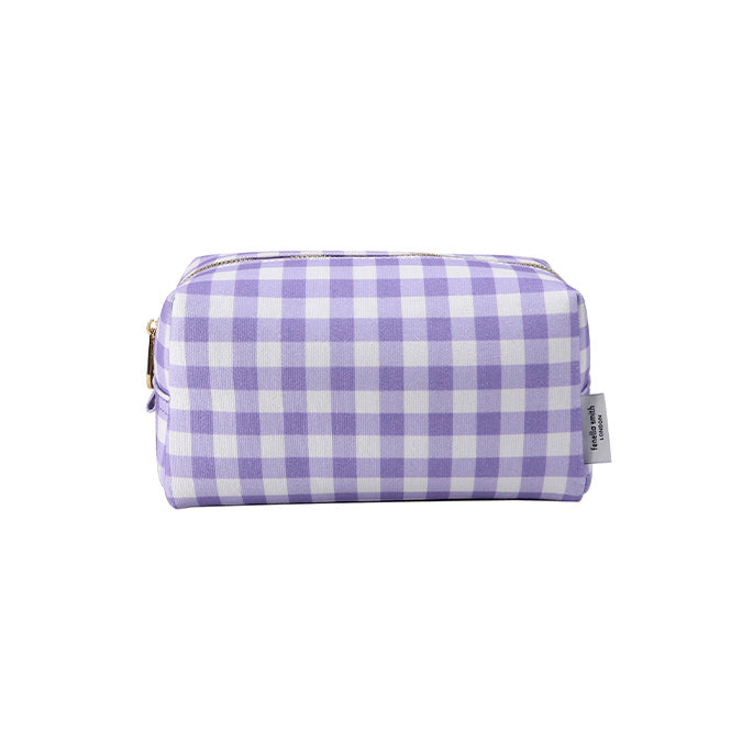 Fenella Smith London Gingham Organic Canvas Box Makeup Bag The