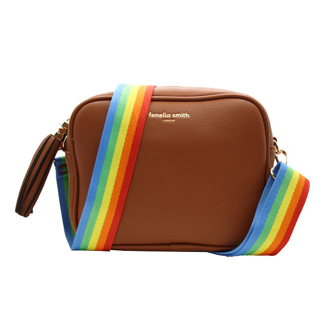 Fenella Smith London - Lulu Vegan Leather Crossbody Bag - Tan