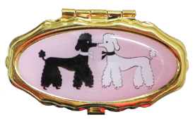 Andrea Garland - Poodles, Lip Balm Compact