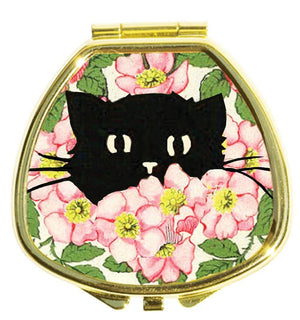 Andrea Garland - Hide and Seek Kitty in Roses, Lip Balm Compact